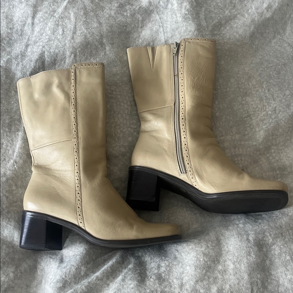 Cream Boots